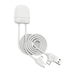 Xoopar Ice-Câble Câble de Charge Multi-USB, USB-C,Lightning d'1 mètre avec Transfert de données pour Smartphone Iphone,Samsung,Huawei,Xiaomi,LG,Wiko - Blanc