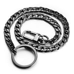 Nyckelkedja / Plånbokskedja i metall Viper - Flera färger Svart