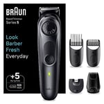 Braun Tondeuse à barbe électrique série 5 BT5420 pour homme avec lame ultra-pointue, 40 réglages de longueur, charge 100 min sans fil, étanche