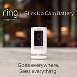 Ring Stick Up Cam | Battery | HD Outdoor Wireless Camera System | White Sealed