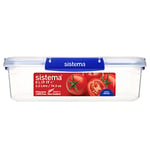 Sistema KLIP IT PLUS Food Storage Container | 2.2 Litre Leak-Proof, Stackable & Airtight Fridge/Freezer Food Boxes | BPA-Free Plastic | Recyclable with TerraCycle® | 1 Count, Blue