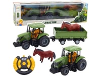 Fjärrstyrt Set Med Rc-Traktor Och Häst Lean Toys