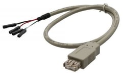 USB-A hun til 4 Pin header adapter kabel - 40 cm