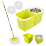 360° Spinning Floor Mop and Bucket Set with Dirt Separation Spin Clean Quickly