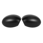 Reunion Left + Right Side NS Door Wing Mirror Cover Casing Primed Fit For Mini Cooper R52 R50 R53 01-06 (Color : Black)