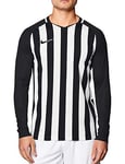 Nike Men Men's Striped Division III Football Jersey Long Sleeved T-Shirt - Black/White/(Black), Large