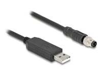 Delock - Usb / Seriell Kabel - Usb (Hane) Till 3-Polig M8 Rs-232 (Hane) - 1.8 M - Svart