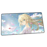 JUMOQI Violet Evergarden Mouse Pad 80X40Cm Personality Mousepads Gaming Mousepad Gamer Boy Gift Personalized Mouse Pads Keyboard Pc Pad,400X900X5MM