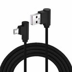 Double 90 Degree Right Angle Micro USB Charge Data Sync Nylon Braid Cable 2m