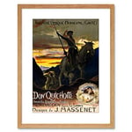 Wee Blue Coo THEATRE AD STAGE PLAY DON QUIXOTE SANCHO PANZA FRAMED PRINT F97X2457
