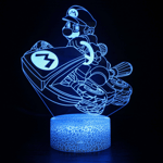 3D nattlampa, 16 färger julbelysning present RGB touch fjärrkontroll leksaker Super Mario skrivbordslampa för barnrumsdekoration semestergåvor