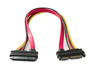 System-S Câble SATA 30 cm 22 broches 7+15 mâle vers femelle Adaptateur pour disque dur