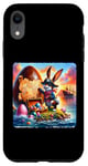 Coque pour iPhone XR Lapin pirate à la recherche d'un trésor. île lapin de Pâques