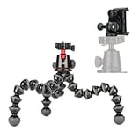 JOBY GorillaPod 5K GripTight Mount PRO Kit, Aluminum Flexible Tripod GorillaPod 5K Stand and BallHead 5K with Locking Phone Mount, Easy Landscape or Portrait Mode, Supports up to 5kg (11lb)