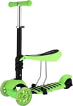 ASC 2in1 Scooter/Push Along with Seat - GREEN - Sprung Tilt Steering - Height A