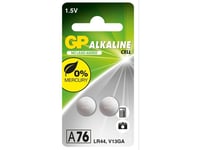 Gp Batteries Alkaline Cell 76A, Engångsbatteri, Lr44, Alkalisk, 1,5 V, 2 Styck