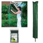 2 IN 1 ROTARY WASHING LINE COVER & PARASOL COVER CLOTHES LINE AIRER WATERPROOF