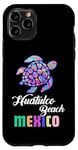 Coque pour iPhone 11 Pro Huatulco Beach Mexico Floral Turtle Match de vacances en famille
