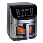 Kenmore Air Fryer Family Size 7.8L 1700W 12 Preset Cooking Functions Digital Touch Screen Programmable Temperature & Timer, Viewing Window Roast Bake Broil Dehydrate Reheat, Stainless Steel