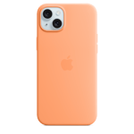 Apple Silikonskal med MagSafe till iPhone 15 Plus – apelsinsorbet