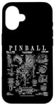 Pinball Arcade Gaming Machine Vintage Gamer Imprimé Brevet Coque pour iPhone 16