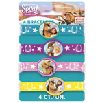 Dreamworks Spirit Riding Free Rubber Bracelets - Pack of 4 party favours
