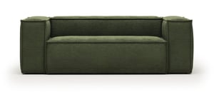 Blok, 3-personers sofa, Fjøjl by Kave Home (H: 69 cm. x B: 210 cm. x L: 100 cm., Grøn)
