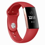 INF Fitbit Charge 3 Armband Silikon - Rött S Röd