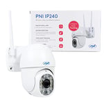 PNI Caméra de vidéosurveillance sans Fil IP240 WiFi PTZ 1080p Zoom numérique Fente microSD Vision Nocturne 10m Alarme de détection de Mouvement