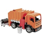 Lena géant GIGA Trucks d'environ 72 cm, essieux et 2 poubelles, Camion à ordures Orange, véhicule Jouet XXL pour Les Enfants à partir de 3 Ans, 2166, Multicolore