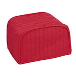 RITZ Polyester / Cotton Quilted Two Slice Toaster Appliance Cover, Dust and Fingerprint Protection, Machine Washable, Paprika Red