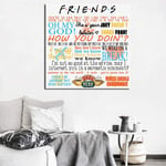 Friends TV Show Quotes Plaque Birthday Gift Present Minimalist Art Canvas Poster Painting Wall Picture Print Home Bedroom Decor/50x50cm-No Frame