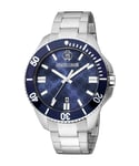 Roberto Cavalli RC5G013M0095 Mens Quartz Stainless Steel Dark Blue 10 ATM 44 mm Watch - One Size