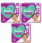 3X Pampers Active Fit Size 6, 28 Nappies, 13 kg+, Essential Pack, 28-Count