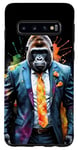 Coque pour Galaxy S10 Gorille Costume Singe Coloré Animaux Motif Imprimé