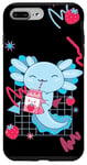 iPhone 7 Plus/8 Plus Kawaii Axolotl Strawberry Milk Shake Retro 90s Anime Axolotl Case