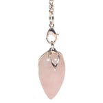 Lotus Pendulum Rosenkvarts spetsig -- 2.5-3 Cm