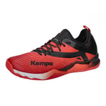 Kempa Men's Wing Lite 2.0 Trainers, Running Shoes, Sports Shoes, Trainers, Handball, Jogging, Outdoor, Leisure Shoes, Lightweight and Breathable, red Black, 13.5 UK