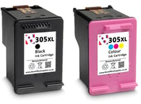 305XL Black and Colour Refilled Ink Cartridge For HP Envy 6010e Printers