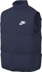 NIKE FB7373-410 M NK TF CLUB PUFFER VEST Jacket Men's MIDNIGHT NAVY/WHITE Size XS