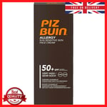 PIZ BUIN Sensitive Sun Cream Allergy Factor 50 Face Skin SPF 50+ 50 Ml Lotion UK