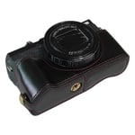 Canon PowerShot G5 X Mark II durable leather case - Black