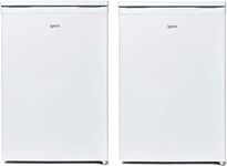 Freestanding Under Counter Larder Fridge & Freezer Set, White, Igenix IGFRW