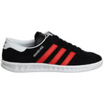 Adidas Originals Hamburg Red Leather Mens Lace Up Trainers BB5300