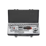 Force Socket Set 12quot 6punkts SAE 24delar