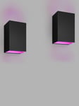 Philips Hue Resonate LED Smart Outdoor Wall Light, Pack of 2, Black