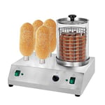 hezexun Hot Dog Toaster Cooker Machine,Hot Dog Maker 4 Toaster Rods,Temperature Controller 30-100 °C for Chicken Turkey Sausages Bratwurst