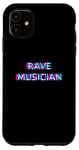 Coque pour iPhone 11 Rave Musician Techno EDM Music Maker Festival Composer Raver
