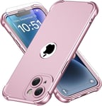 360 Shockproof Iphone 15 plus Case, Iphone 14 plus Case with [2 X Tempered Glass