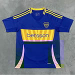 Boca Juniors kortärmad fotbollströja säsong 2425 - Snabbtorkande, andningsbar sportkläder Home XL